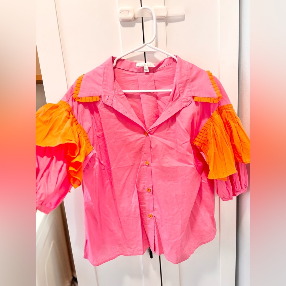 Karlie Vibrant Pink Blouse